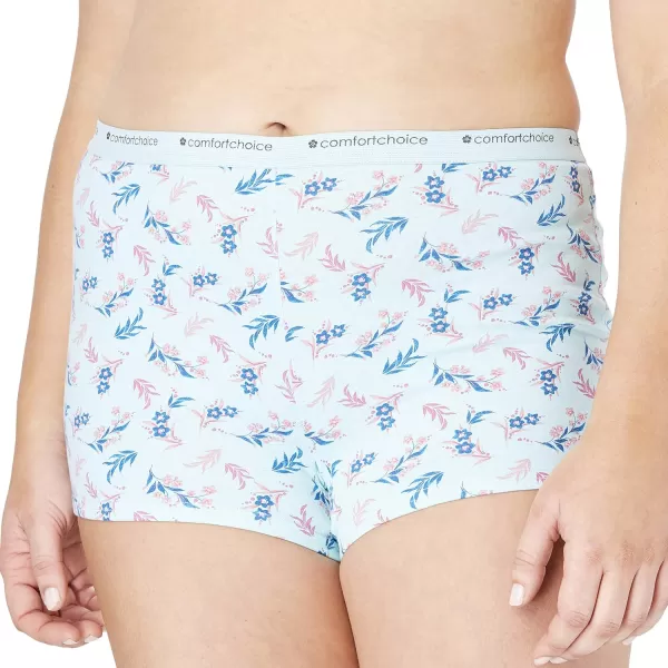 Comfort Choice Women's Plus Size Boyshort 3-Pack Underwear