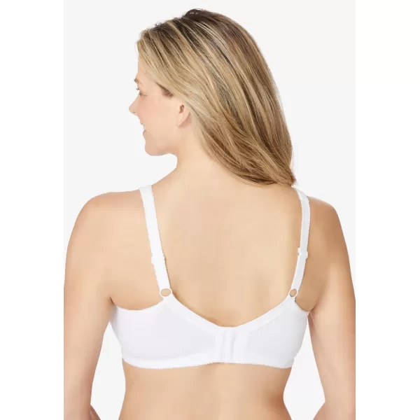 Comfort Choice Women's Plus Size Cotton Back-Close Wireless Bra