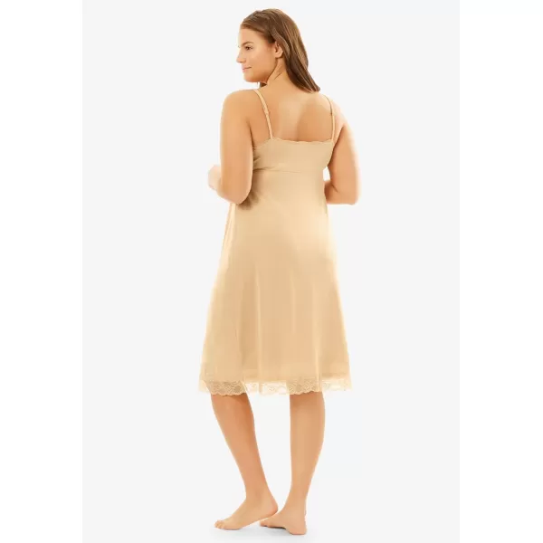 Comfort Choice Women's Plus Size Double Skirted Full Slip