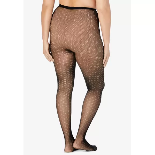 Comfort Choice Women's Plus Size Embroidered Tights