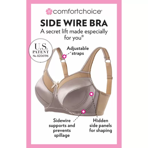Comfort Choice Women's Plus Size Exclusive Patented Sidewire Bra