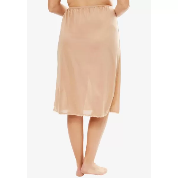 Comfort Choice Women's Plus Size Half Slip 25" 2-Pack