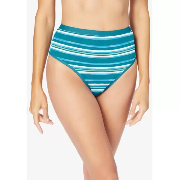Comfort Choice Women's Plus Size Hi-Cut Cotton Brief 5-Pack