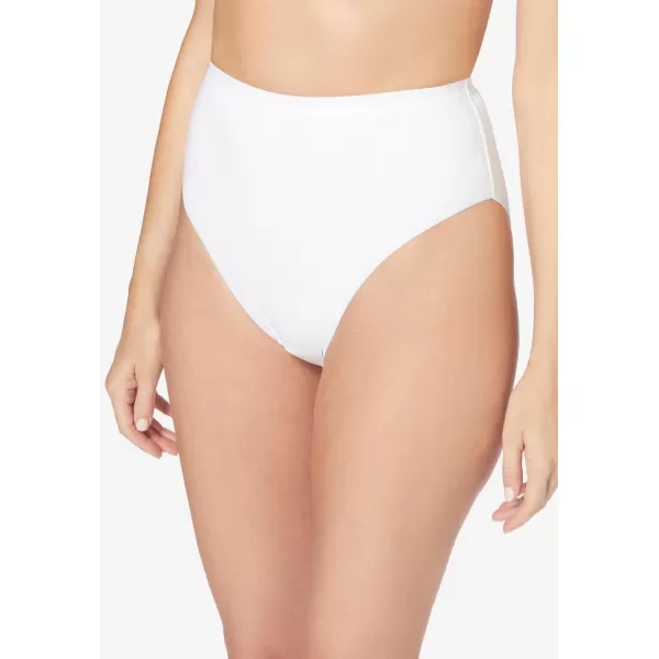 Comfort Choice Women's Plus Size Hi-Cut Cotton Brief 5-Pack