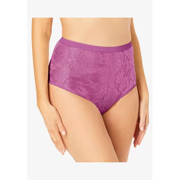 Comfort Choice Women's Plus Size Lace Incontinence Brief 2-Pack