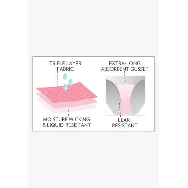 Comfort Choice Women's Plus Size Lace Incontinence Brief 2-Pack