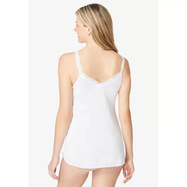 Comfort Choice Women's Plus Size Lace Trim Camisole Full Slip