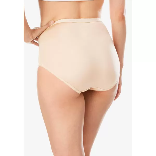 Comfort Choice Women's Plus Size Nylon Brief 10-Pack Underwear