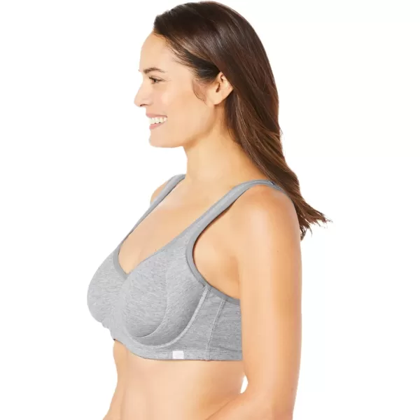 Comfort Choice Women's Plus Size Out Wire Bra