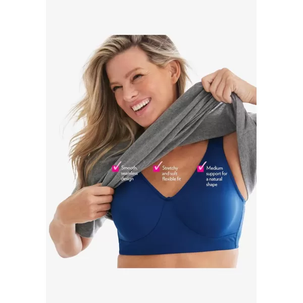 Comfort Choice Women's Plus Size Underwire Microfiber T-Shirt Bra