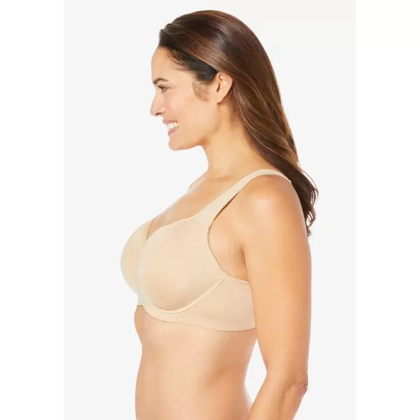 Comfort Choice Women's Plus Size Underwire Microfiber T-Shirt Bra