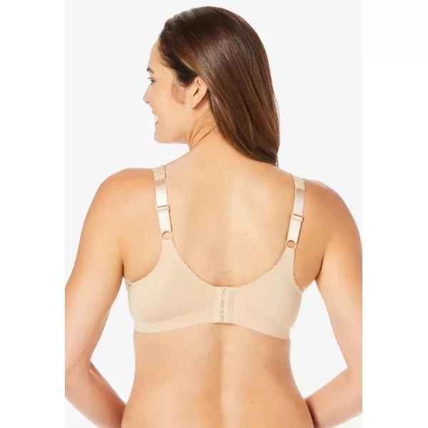 Comfort Choice Women's Plus Size Underwire Microfiber T-Shirt Bra