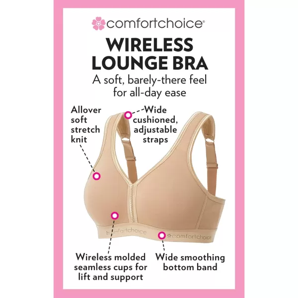 Comfort Choice Women's Plus Size Wireless T-Shirt Bra