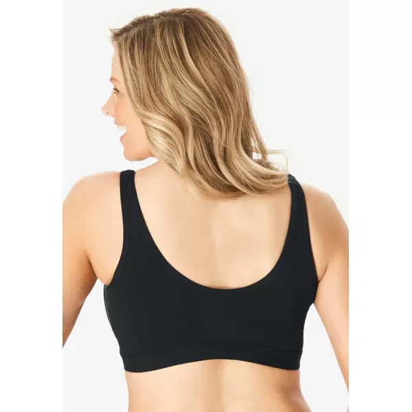 Comfort Choice Women's Plus Size Wireless Zip Front Bra