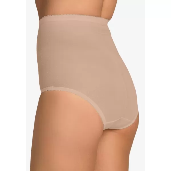 Women's Plus Size High-Waist Power Mesh Shaping Brief Shapewear