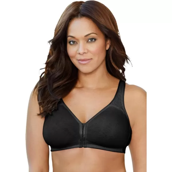 Catherines Women's Plus Size Wireless Front-Close Cotton Comfort Bra