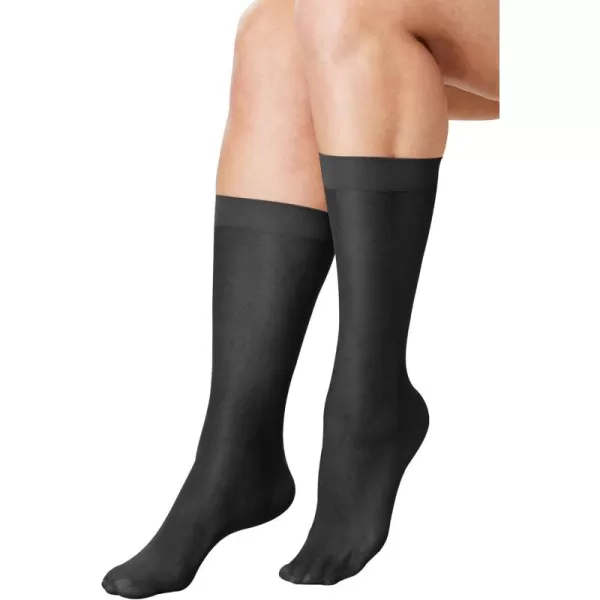 Comfort Choice Women's Plus Size 3-Pack Sheer Knee-High Socks Tights