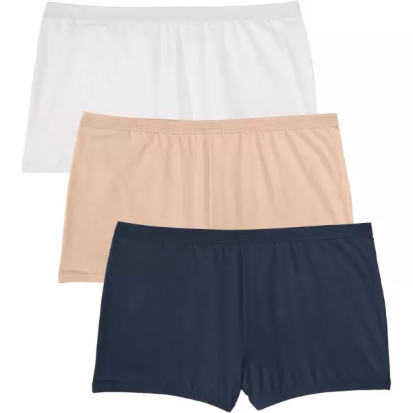 Comfort Choice Women's Plus Size Boyshort 3-Pack Underwear