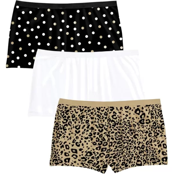 Comfort Choice Women's Plus Size Boyshort 3-Pack Underwear