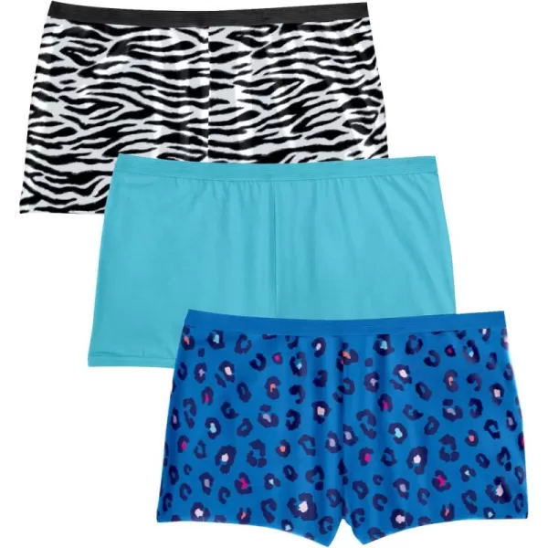 Comfort Choice Women's Plus Size Boyshort 3-Pack Underwear