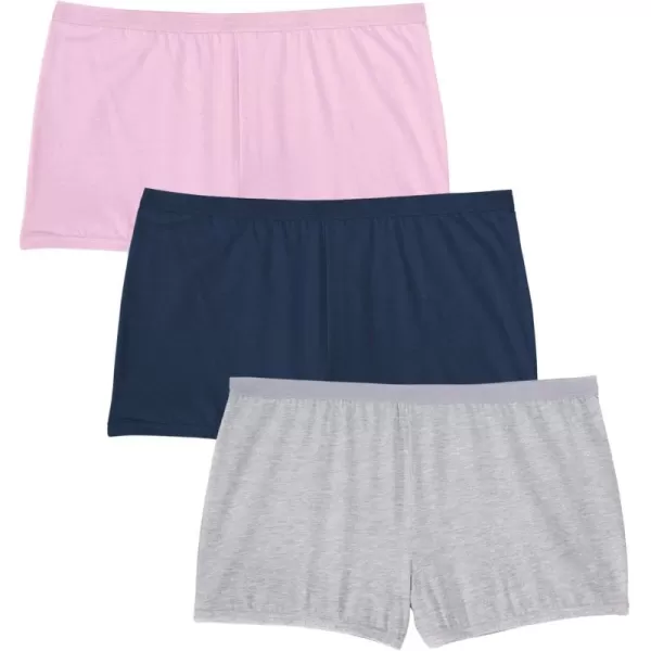 Comfort Choice Women's Plus Size Boyshort 3-Pack Underwear