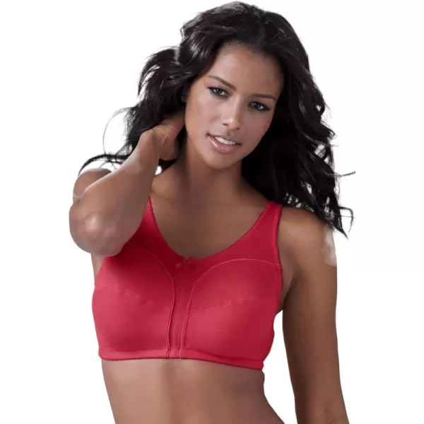 Comfort Choice Women's Plus Size Cotton Back-Close Wireless Bra