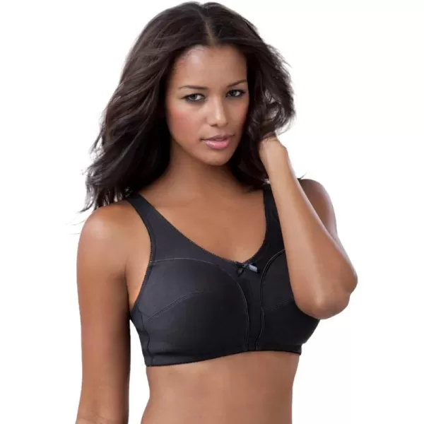 Comfort Choice Women's Plus Size Cotton Back-Close Wireless Bra