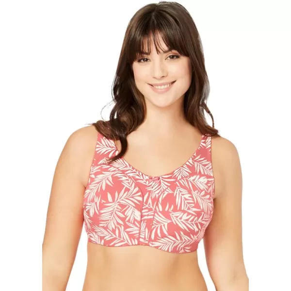 Comfort Choice Women's Plus Size Cotton Back-Close Wireless Bra
