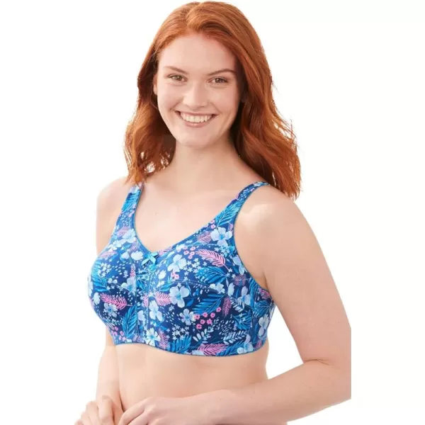 Comfort Choice Women's Plus Size Cotton Back-Close Wireless Bra
