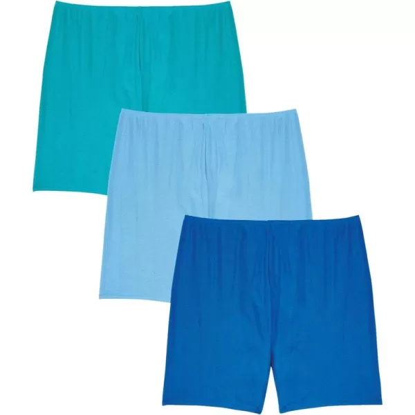 Comfort Choice Women's Plus Size Cotton Bloomer 3-Pack Panties
