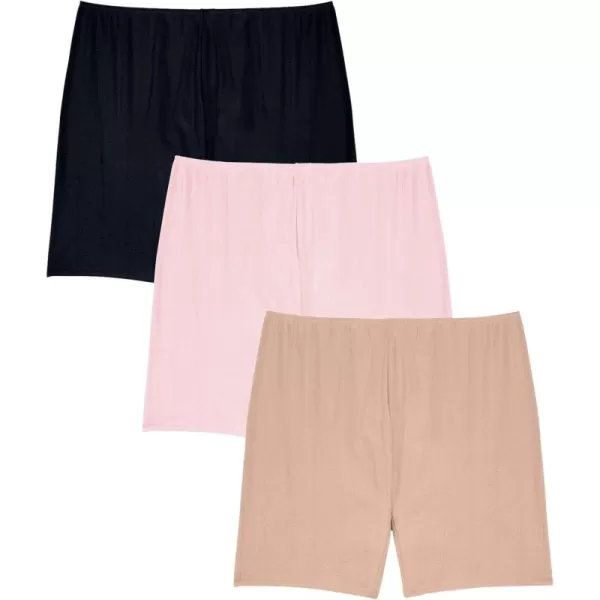 Comfort Choice Women's Plus Size Cotton Bloomer 3-Pack Panties