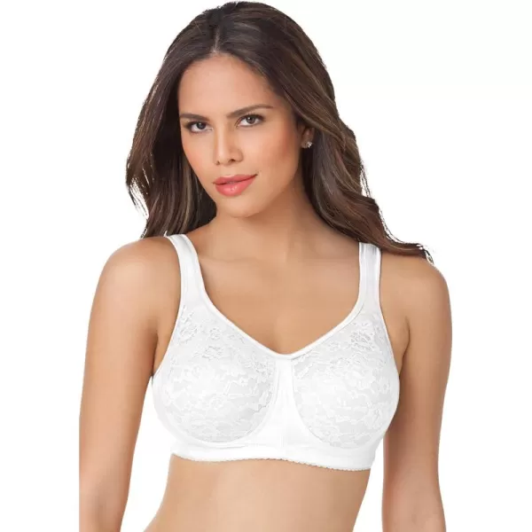 Comfort Choice Women's Plus Size Easy Enhancer&amp;Reg Lace Wireless Bra