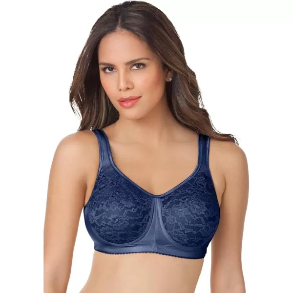 Comfort Choice Women's Plus Size Easy Enhancer&amp;Reg Lace Wireless Bra