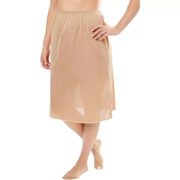 Comfort Choice Women's Plus Size Half Slip 25" 2-Pack