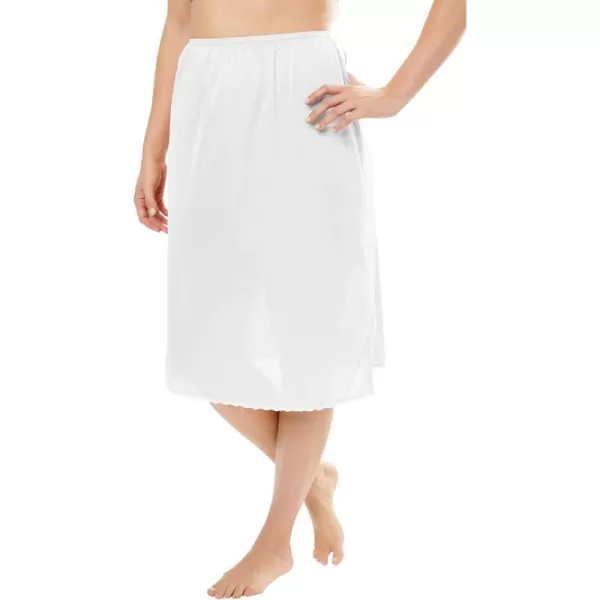 Comfort Choice Women's Plus Size Half Slip 25" 2-Pack
