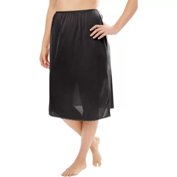 Comfort Choice Women's Plus Size Half Slip 25" 2-Pack