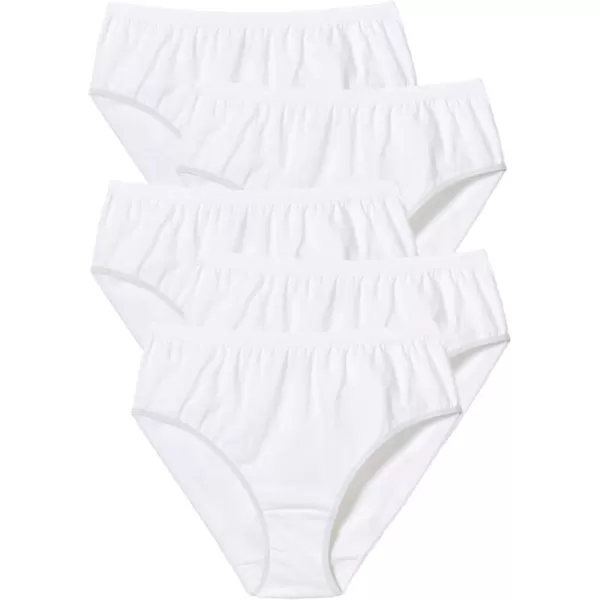 Comfort Choice Women's Plus Size Hi-Cut Cotton Brief 5-Pack