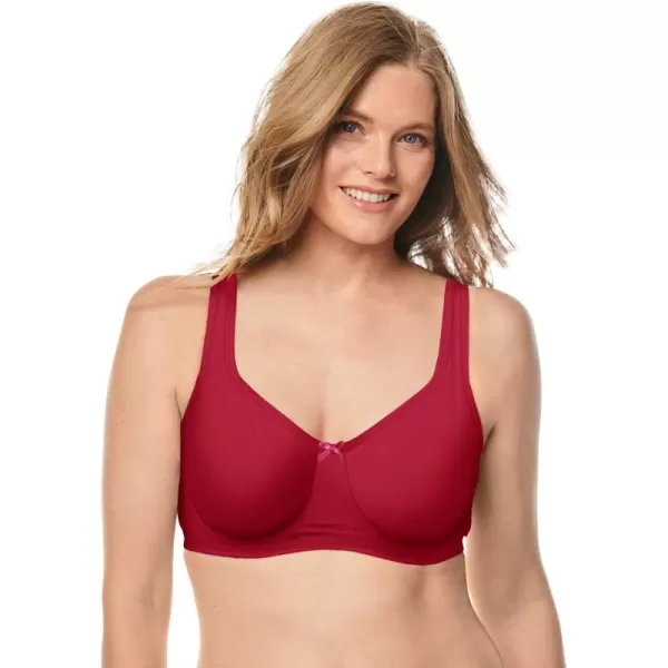 Comfort Choice Women's Plus Size Underwire Microfiber T-Shirt Bra