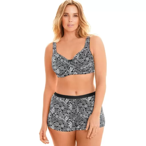Comfort Choice Women's Plus Size Underwire Microfiber T-Shirt Bra