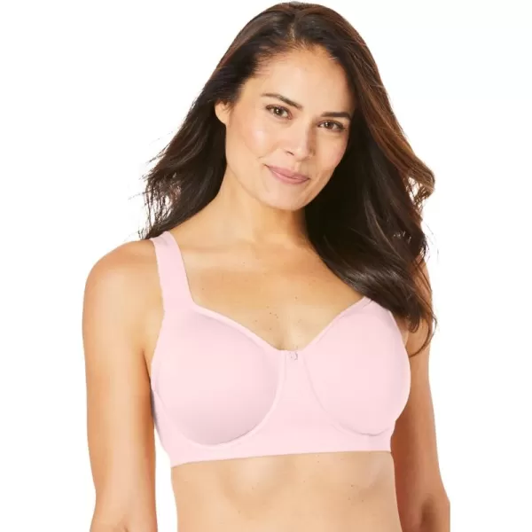 Comfort Choice Women's Plus Size Underwire Microfiber T-Shirt Bra