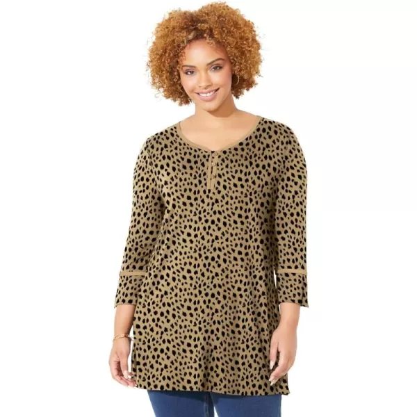 Liz&amp;Me Women's Plus Size Henley Top