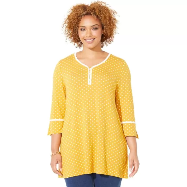 Liz&amp;Me Women's Plus Size Henley Top