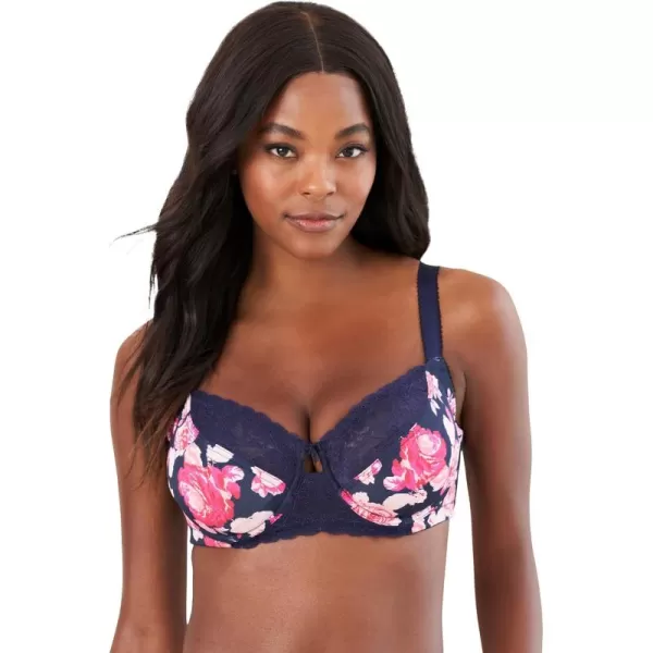 Women's Plus Size Lace-Trim Underwire Bra