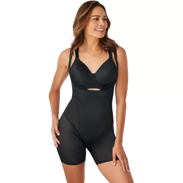 Women's Plus Size Shadow Stripe Shaper Wear-Your-Own-Bra Body Shaper
