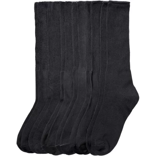 Comfort Choice Womens Plus Size 6Pack Rib Knit Socks TightsBlack