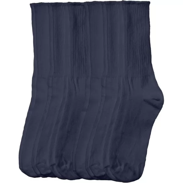 Comfort Choice Womens Plus Size 6Pack Rib Knit Socks TightsNavy Pack