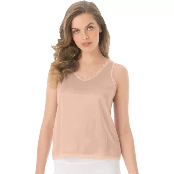 Comfort Choice Womens Plus Size LaceTrim CamisoleNude