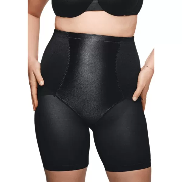 Womens Plus Size Power Shaper Firm Control Long Leg Shaper Body ShaperBlack