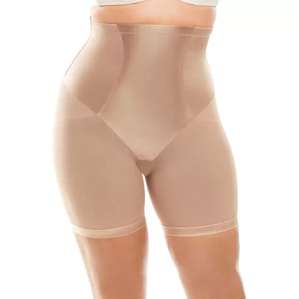 Womens Plus Size Power Shaper Firm Control Long Leg Shaper Body ShaperNude