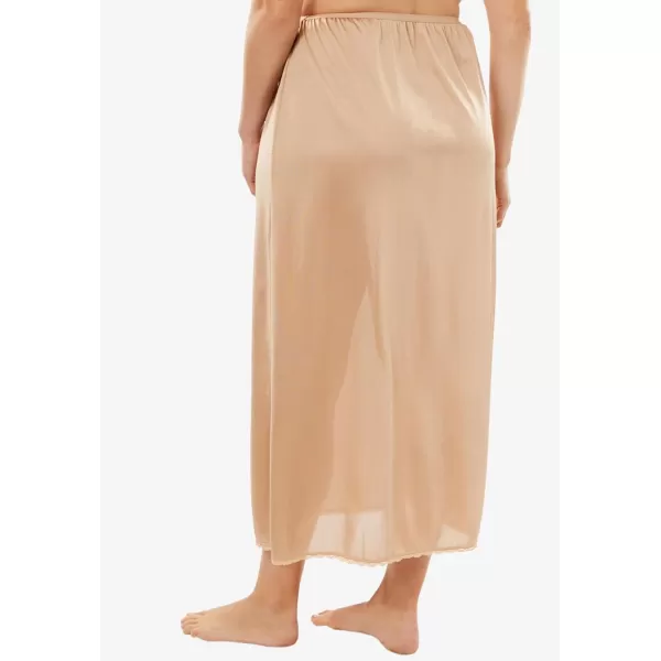 Comfort Choice Womens Plus Size Half Slip 35quot 2PackNude